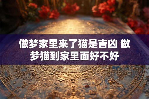 做梦家里来了猫是吉凶 做梦猫到家里面好不好
