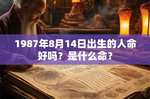 1987年8月14日出生的人命好吗？是什么命？