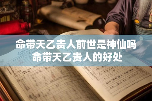 命带天乙贵人前世是神仙吗 命带天乙贵人的好处