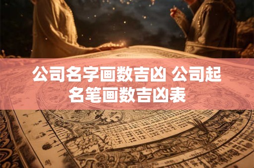 公司名字画数吉凶 公司起名笔画数吉凶表