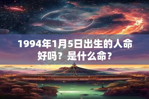 1994年1月5日出生的人命好吗？是什么命？