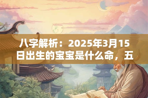 八字解析：2025年3月15日出生的宝宝是什么命，五行缺什么