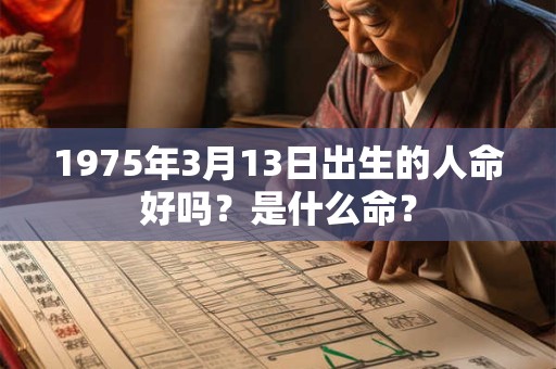 1975年3月13日出生的人命好吗？是什么命？