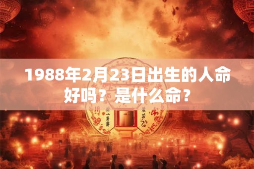 1988年2月23日出生的人命好吗？是什么命？