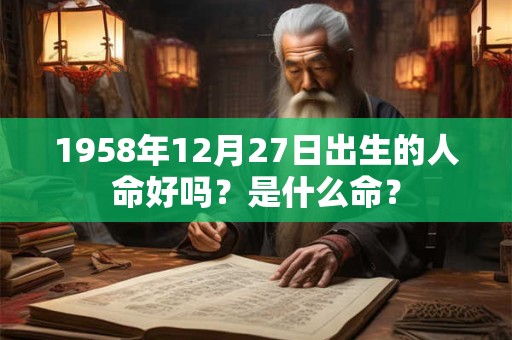 1958年12月27日出生的人命好吗？是什么命？