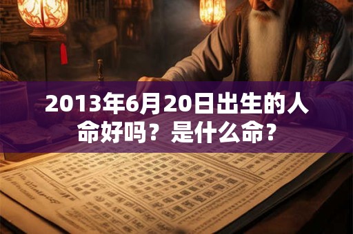 2013年6月20日出生的人命好吗？是什么命？