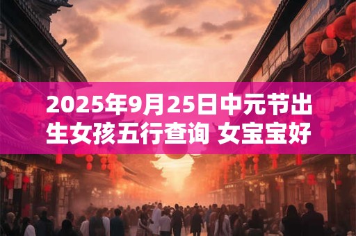 2025年9月25日中元节出生女孩五行查询 女宝宝好名字合集
