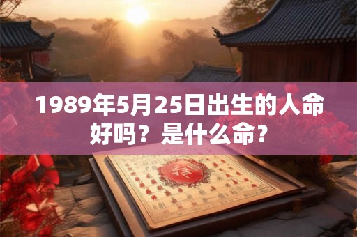 1989年5月25日出生的人命好吗？是什么命？