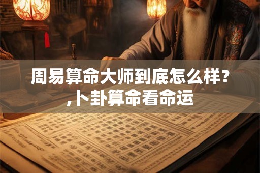 详细阅读:周易算命大师到底怎么样?,卜卦算命看命运 周易算命大师到底怎么样?,卜卦算命看命运
