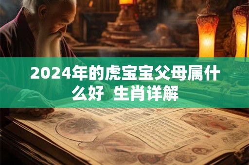 2024年的虎宝宝父母属什么好  生肖详解