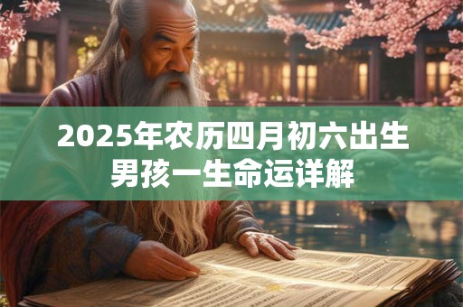 2025年农历四月初六出生男孩一生命运详解