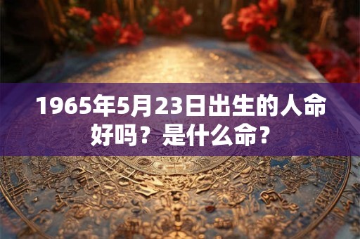 1965年5月23日出生的人命好吗？是什么命？