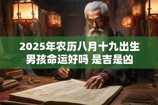 2025年农历八月十九出生男孩命运好吗 是吉是凶