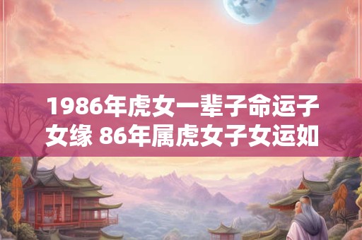 1986年虎女一辈子命运子女缘 86年属虎女子女运如何