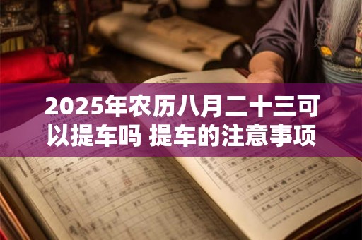 2025年农历八月二十三可以提车吗 提车的注意事项