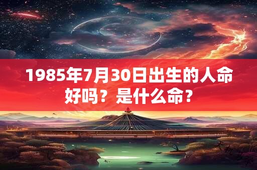 1985年7月30日出生的人命好吗？是什么命？