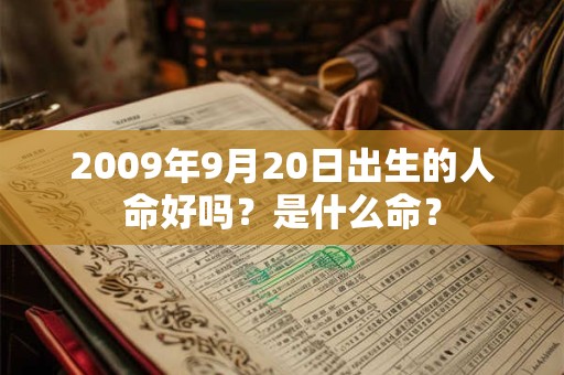 2009年9月20日出生的人命好吗？是什么命？
