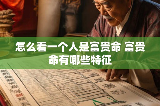 怎么看一个人是富贵命 富贵命有哪些特征