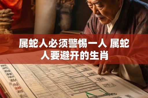 属蛇人必须警惕一人 属蛇人要避开的生肖