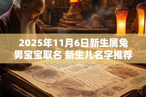 2025年11月6日新生属兔男宝宝取名 新生儿名字推荐