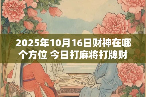 2025年10月16日财神在哪个方位 今日打麻将打牌财运方位！