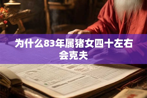 详细阅读:为什么83年属猪女四十左右会克夫 为什么83年属猪女四十左右会克夫