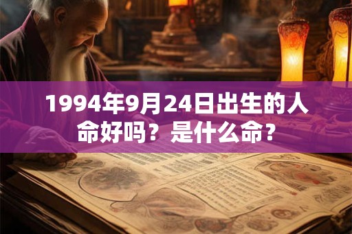 1994年9月24日出生的人命好吗？是什么命？