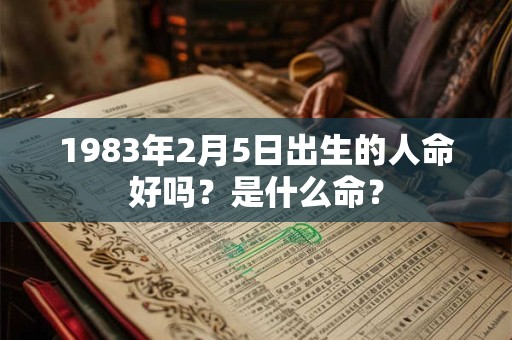 1983年2月5日出生的人命好吗？是什么命？