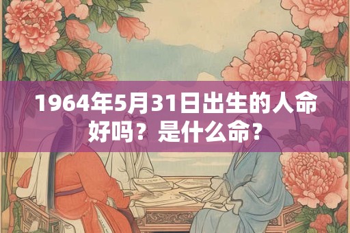 1964年5月31日出生的人命好吗？是什么命？