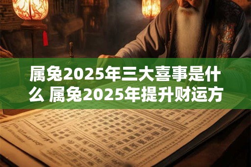 属兔2025年三大喜事是什么 属兔2025年提升财运方法