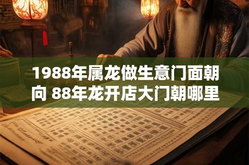 1988年属龙做生意门面朝向 88年龙开店大门朝哪里好