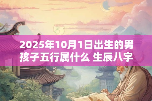 2025年10月1日出生的男孩子五行属什么 生辰八字取名