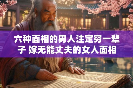 六种面相的男人注定穷一辈子 嫁无能丈夫的女人面相