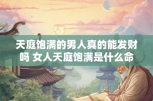天庭饱满的男人真的能发财吗 女人天庭饱满是什么命