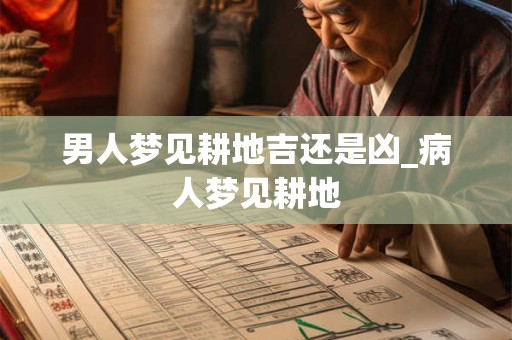 男人梦见耕地吉还是凶_病人梦见耕地