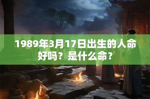 1989年3月17日出生的人命好吗？是什么命？