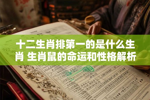 十二生肖排第一的是什么生肖 生肖鼠的命运和性格解析 十二生肖排第一的是什么生肖 生肖鼠的命运和性格解析
