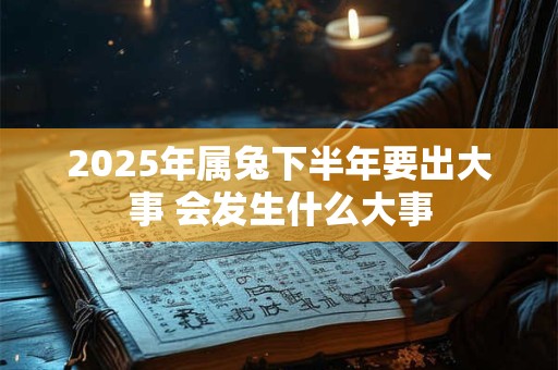 2025年属兔下半年要出大事 会发生什么大事