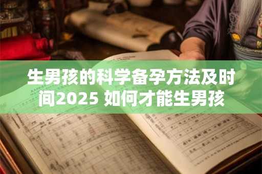 生男孩的科学备孕方法及时间2025 如何才能生男孩