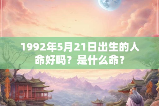 1992年5月21日出生的人命好吗？是什么命？