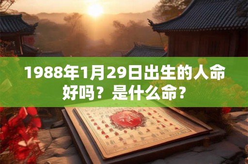 1988年1月29日出生的人命好吗？是什么命？