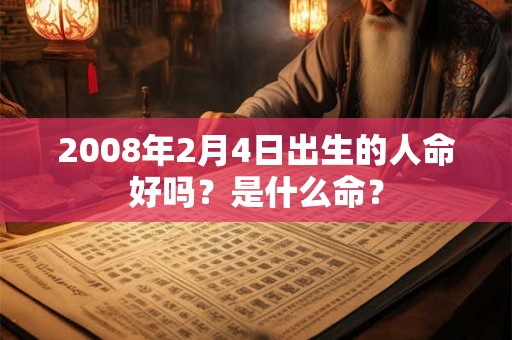 2008年2月4日出生的人命好吗？是什么命？