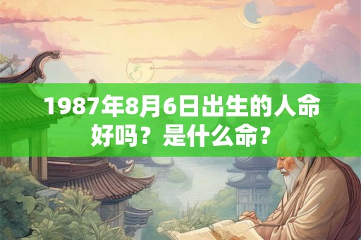 1987年8月6日出生的人命好吗？是什么命？