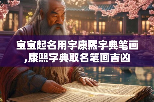 宝宝起名用字康熙字典笔画,康熙字典取名笔画吉凶