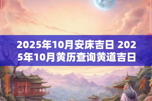 2026年10月安床吉日 2026年10月黄历查询黄道吉日
