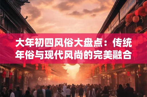 大年初四风俗大盘点：传统年俗与现代风尚的完美融合