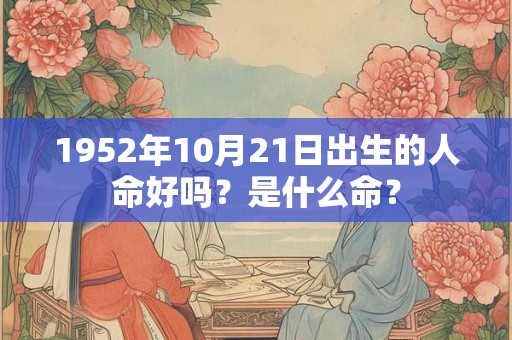 1952年10月21日出生的人命好吗？是什么命？