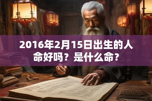 2016年2月15日出生的人命好吗？是什么命？