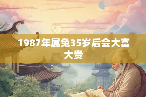 1987年属兔35岁后会大富大贵