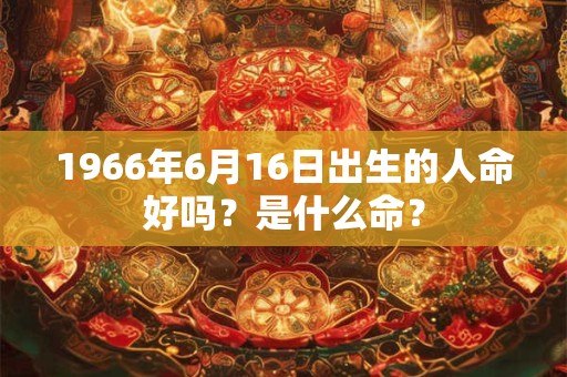 1966年6月16日出生的人命好吗？是什么命？